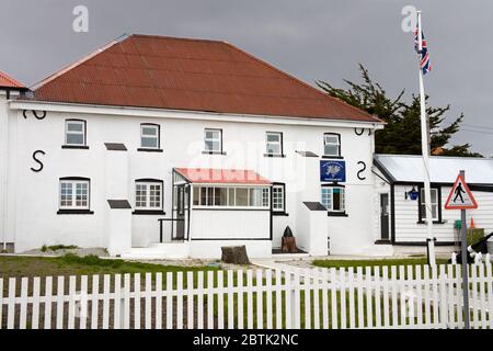 Police Station in Port Stanley, Falkland Islands (Islas Malvinas), United Kingdom, South America Stock Photo