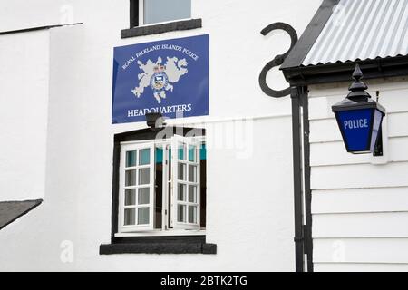 Police Station in Port Stanley, Falkland Islands (Islas Malvinas), United Kingdom, South America Stock Photo