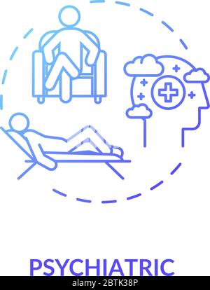 Psychiatric help concept icon Stock Vector