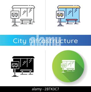 Bus stop icon Stock Vector
