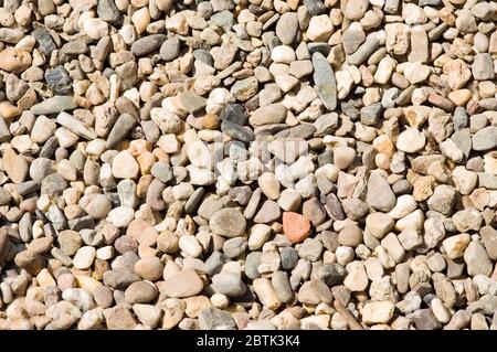 Gravel of different colors pattern background Stock Photo