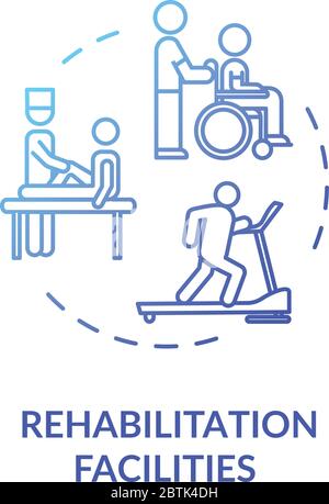 Rehabilitation facilities concept icon Stock Vector