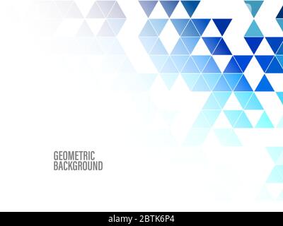 Abstract background of triangles, vector design Blue triandles background Stock Vector