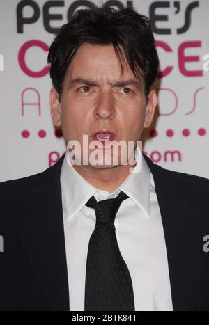 Charlie Sheen at The 33rd Annual People's Choice Awards - Press Room held at the Shrine Auditorium in Los Angeles, CA. The event took place on Tuesday, January 9, 2007.  Photo by: SBM / PictureLux - File Reference # 34006-550SBMPLX Stock Photo