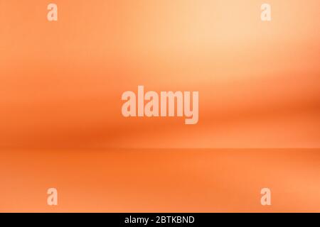 Empty orange scene with shadow gradient. Minimalistic space concept Stock Photo