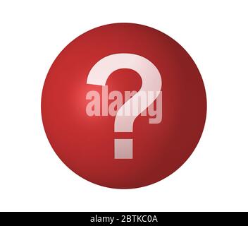 Red question mark isolated on white background Stock Photo
