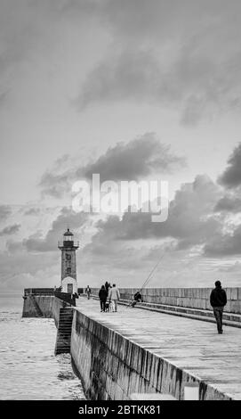 Later afternoon by the pier Stock Photo