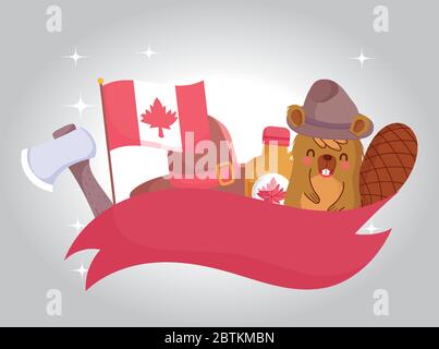 Canadian hat and balloons design, Happy canada day holiday and national  theme Vector illustration Stock Vector Image & Art - Alamy