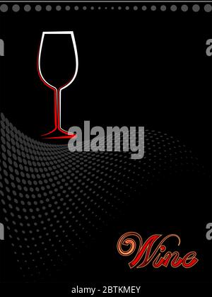 Wine Menu Card List Design Template Stock Vector