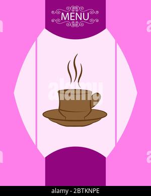 Coffee Tea Menu Card Design Template Vector Illustration Stock Vector