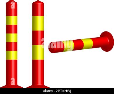 Traffic Bollard Cone Vector Illustration Stock Vector