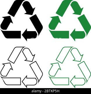 Recycle Stipple Effect Vector Illustration Stock Vector