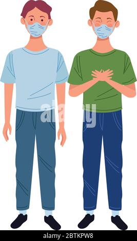 People using Safety breathing masks Corona Virus. Industrial safety N95 ...