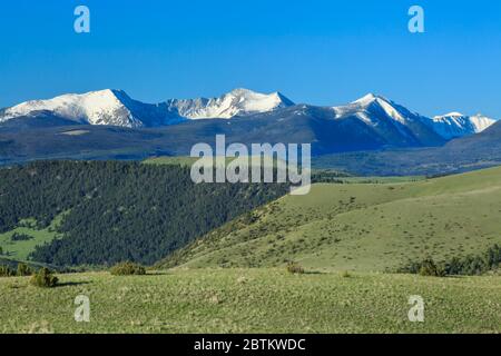 flint creek range and foothills near garrison, montana Stock Photo