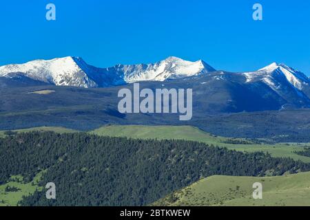 flint creek range and foothills near garrison, montana Stock Photo