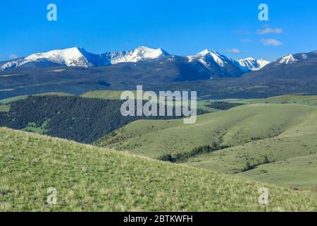 flint creek range and foothills near garrison, montana Stock Photo