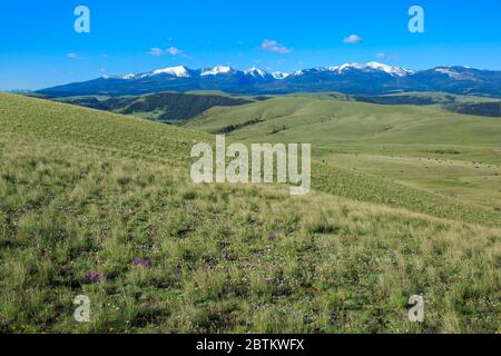 flint creek range and foothills near garrison, montana Stock Photo