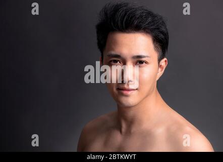 Closeup Young Asian Man Face Isolated On White Stock Photo, Picture and  Royalty Free Image. Image 35114971.