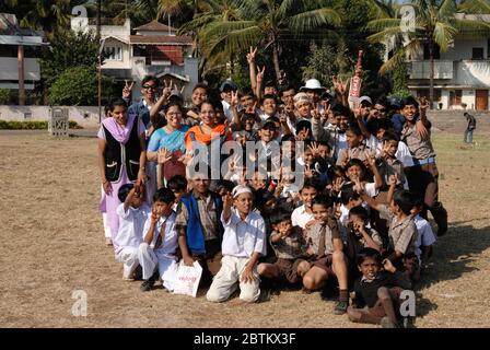 indian group crowds kids Friends Jumping shouting fun Stock Photo - Alamy