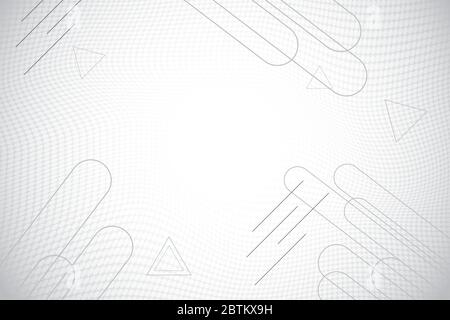 Abstract shape background. Modern technology with pattern Gradient mesh. Geometric on white background lines.Creative Minimal of Trend halftone Design Stock Vector