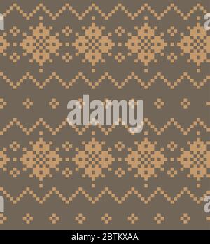 Christmas fair isle pattern background for fashion textiles, knitwear and graphics Stock Vector