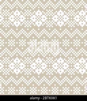 Christmas fair isle pattern background for fashion textiles, knitwear and graphics Stock Vector