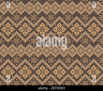 Christmas fair isle pattern background for fashion textiles, knitwear and graphics Stock Vector