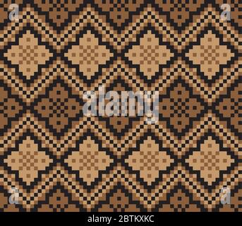 Christmas fair isle pattern background for fashion textiles, knitwear and graphics Stock Vector