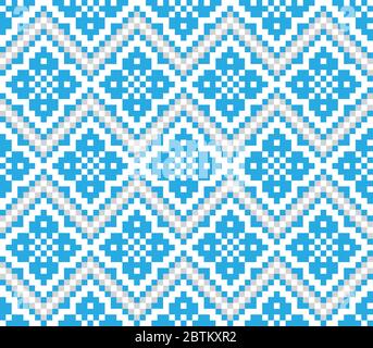 Christmas fair isle pattern background for fashion textiles, knitwear and graphics Stock Vector