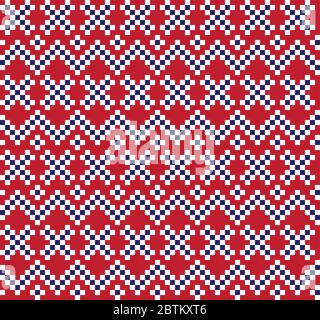 Christmas fair isle pattern background for fashion textiles, knitwear and graphics Stock Vector