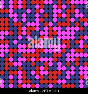 Blue, red and purple circles - seamless pattern. bright colors. Background for posters, banners, business cards, videos, sites and blogs. Stock Vector