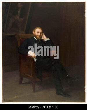 Edouard Manet (1832-1883), French modernist painter and artist, portrait painting by Alphonse Legros, 1863 Stock Photo