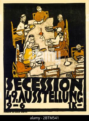 Egon Schiele, Secession 49, Exhibition, poster, 1918 Stock Photo