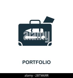 Portfolio icon. Simple illustration from creative package collection. Creative Portfolio icon for web design, templates, infographics and more Stock Vector