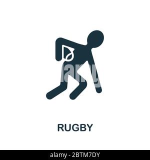 Rugby icon from australia collection. Simple line Rugby icon for templates, web design and infographics Stock Vector