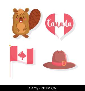 Canadian hat and balloons design, Happy canada day holiday and national  theme Vector illustration Stock Vector Image & Art - Alamy