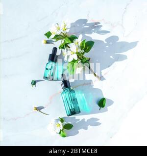 Natural Serums. Concept of cosmetic injection is hyaluronic acid, botulin, serum Stock Photo