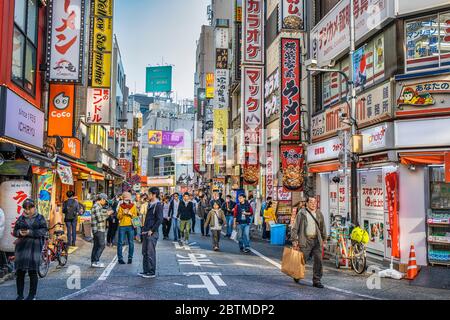 Japan ,Tokyo City, Shinjuku Distric, west side street