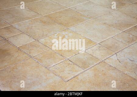 Large stone tiles on the floor. Stock Photo