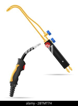 equipment for gas welding vector illustration isolated on white background Stock Vector