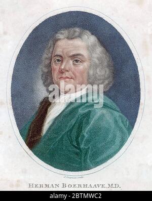 HERMAN BOERHAAVE (1668-1738) Dutch botanist, chemist, physician, doctor Stock Photo