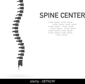 Spine icon. Spine diagnostic center. Spine symbol in a flat style. Vector illustration Stock Vector