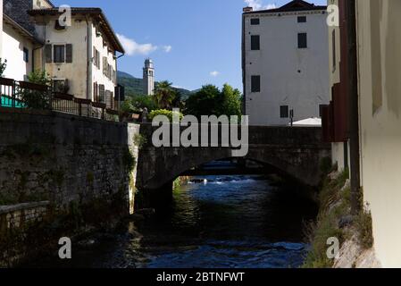 Italy, the charming village of Polcenigo in the Friuli Venezia Giulia region Stock Photo