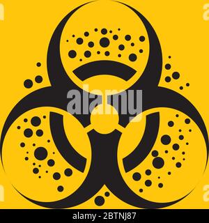 Coronavirus contaminated bio hazard icon. Stock Vector