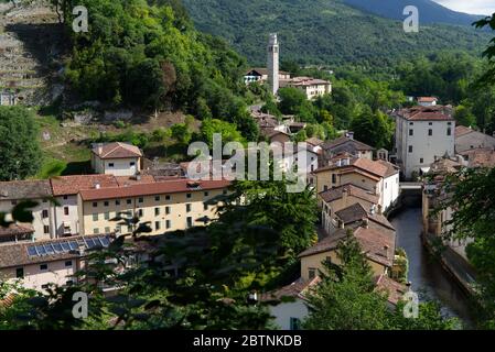 Italy, the charming village of Polcenigo in the Friuli Venezia Giulia region Stock Photo