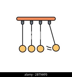 Physics vector icon symbol isolated on white background Stock Vector