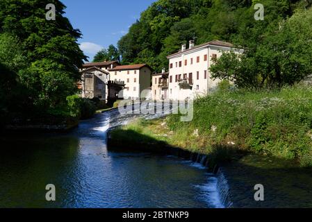 Italy, the charming village of Polcenigo in the Friuli Venezia Giulia region Stock Photo