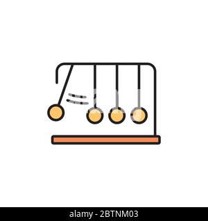 Newtons cradle pendulum on white background illustration Stock Vector Image  & Art - Alamy