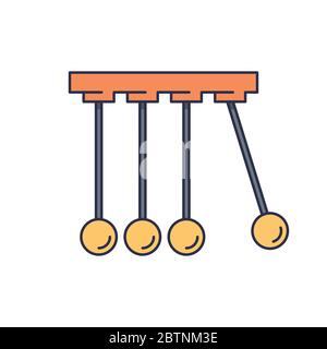 Physics vector icon symbol isolated on white background Stock Vector