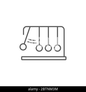 Physics vector icon symbol isolated on white background Stock Vector